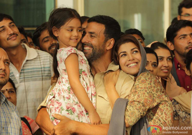 Akshay Kumar and Nimrat Kaur in a still from movie 'Airlift'