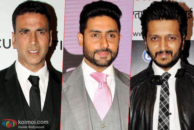 Bollywood actors Akshay Kumar, Abhishek Bachchan and Riteish Deshmukh to play badminton!