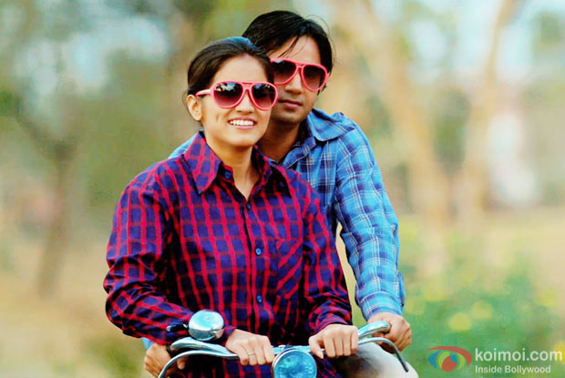 Omna Harjani and Amitkumar Sharma in a still from '1982 A Love Marriage'