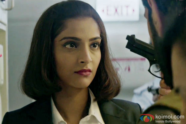 Sonam Kapoor in a still from 'Neerja'