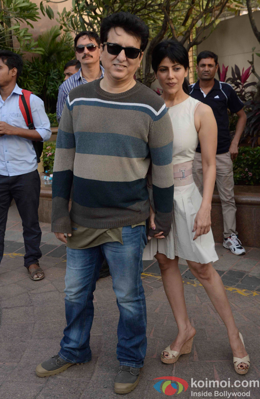 Sajid Nadiadwala during Arpita Khans baby shower ceremony