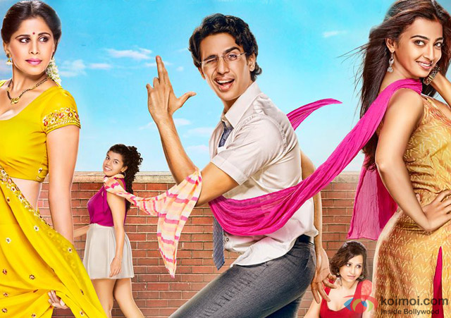 Sai Tamhankar, Veera Saxena, Gulshan Devaiah and Radhika Apte in a still from movie 'Hunterrr'