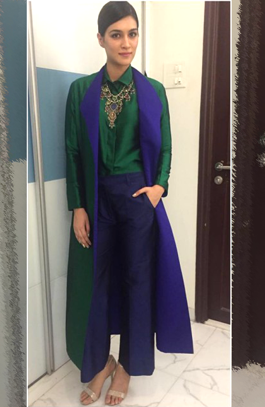 Kriti Sanon is killing it in Layered jewel toned Ensemble