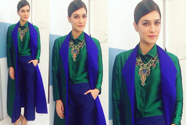 Kriti Sanon is killing it in Layered jewel toned Ensemble