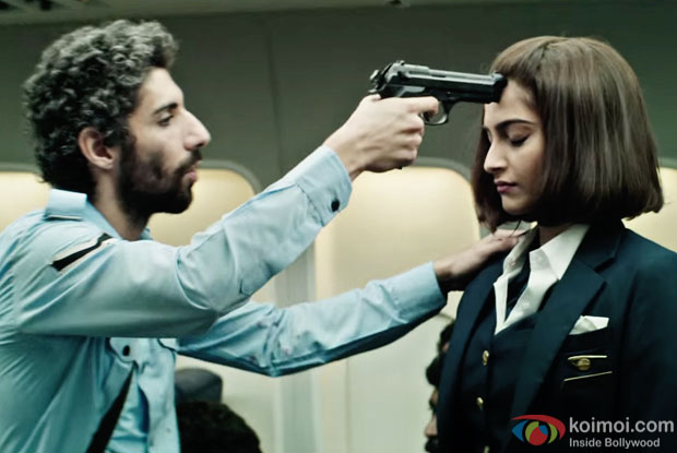 Sonam Kapoor in a still from Neerja