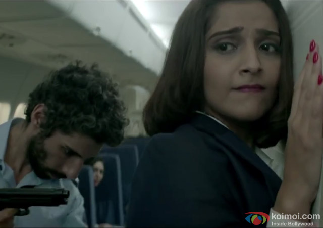 Sonam Kapoor in a still from movie 'Neerja'