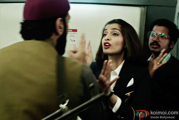 Sonam Kapoor in a still from Neerja