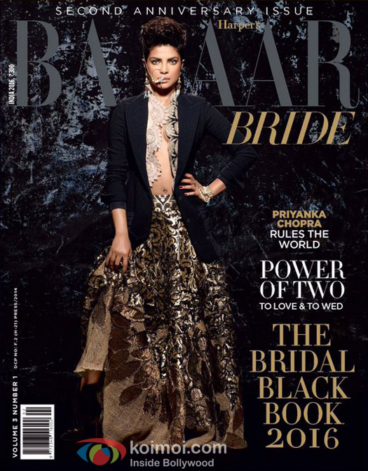 Priyanka Chopra Turns Powerful Modern Bride On Harper's Bazaar Bride Cover