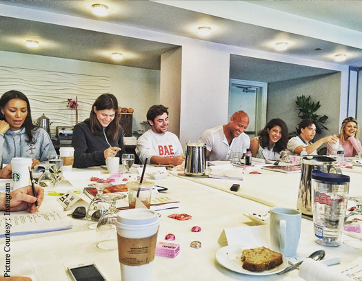 Priyanka Chopra Enjoyed A Quick Meal Over Script Reading Session Along With Her Baywatch Team