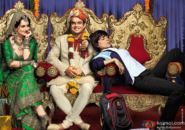 R. Madhvan and Kangana Ranaut in a still from movie 'Tanu Weds Manu Returns'