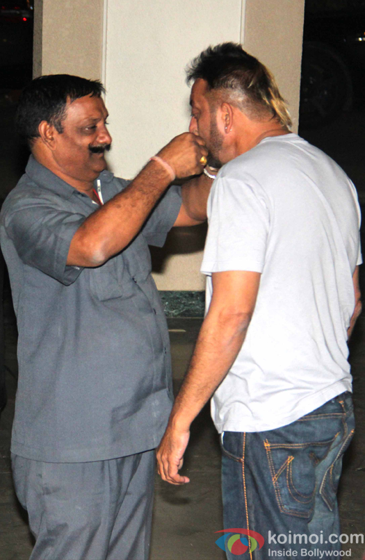 Sanjay Dutt at his residence
