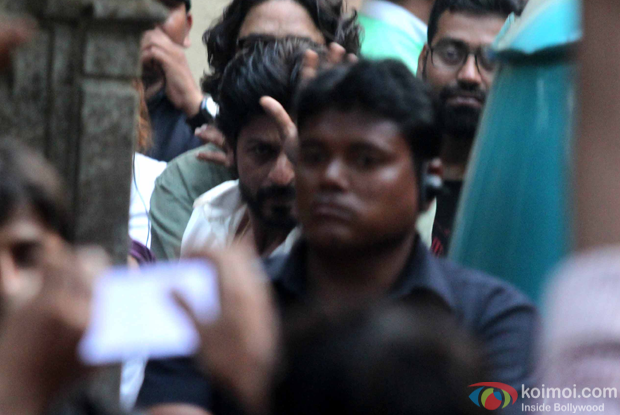 Shah Rukh Khan spotted during the shoot Raees