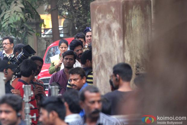 Shah Rukh Khan spotted during the shoot Raees