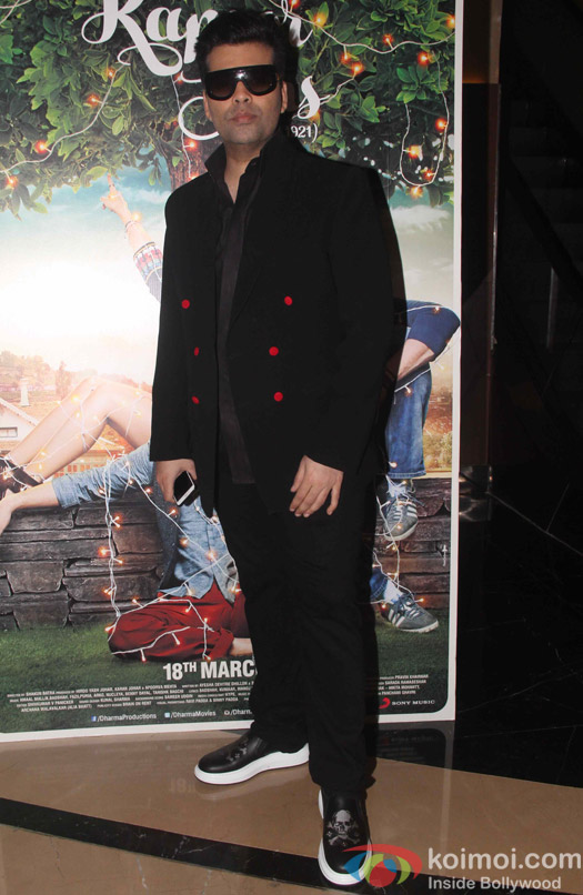 Karan Johar during the trailer launch of film Kapoor and Sons