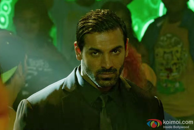 John Abraham in a Rock The Party song still from Rocky Handsome 