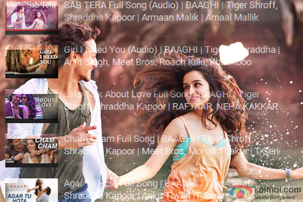 The Complete Audio Jukebox Of Tiger-Shraddha's Baaghi