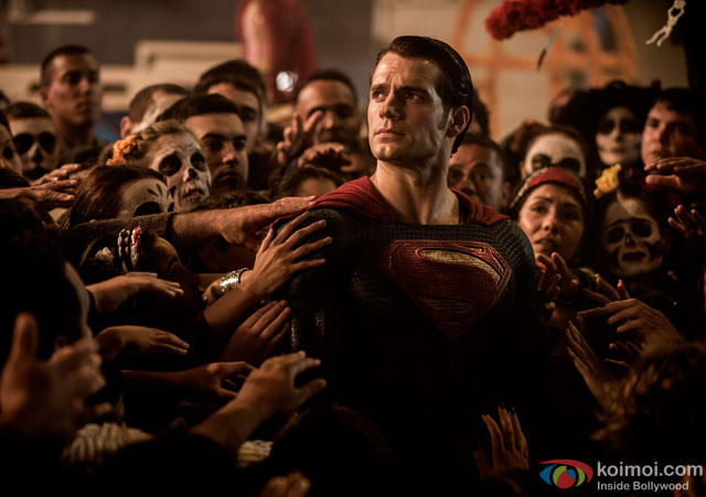 Henry Cavill in a still from movie 'Batman v Superman: Dawn of Justice'