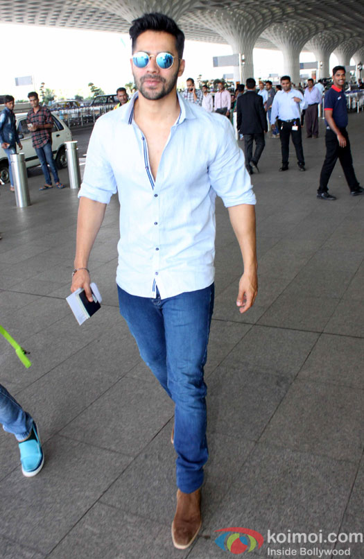 Varun Dhawan leaves for The Times of India Film Awards
