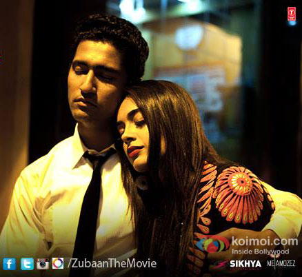 Vicky Kaushal and Sarah Jane Dias in a still from movie 'Zubaan'