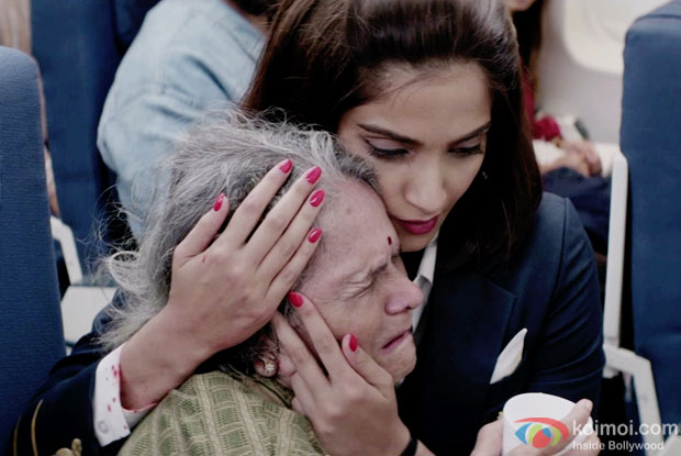 Sonam Kapoor in a still from Neerja