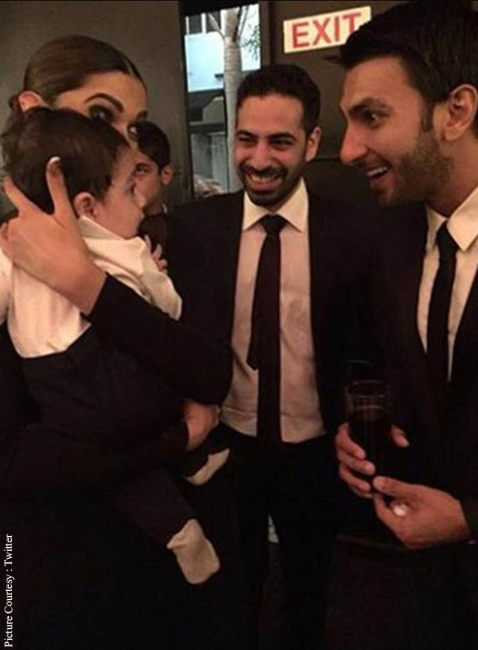 Deepika Padukone and Ranveer Singh Plays with Baby at best friend's wedding