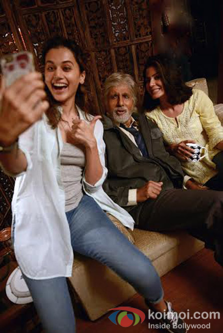 Taapsee Pannu and Amitabh Bachchan from the sets of Shoojit Sircar's next
