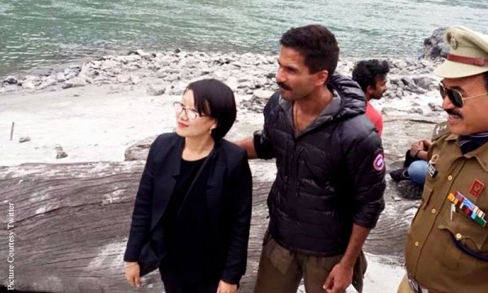 Shahid Kapoor on the sets of Rangoon