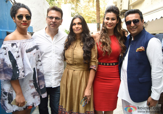 Masaba Gupta, Roshan Abbas and Ajay Mago during the launch of Maria Goretti's debut book 'From My Kitchen To Yours'