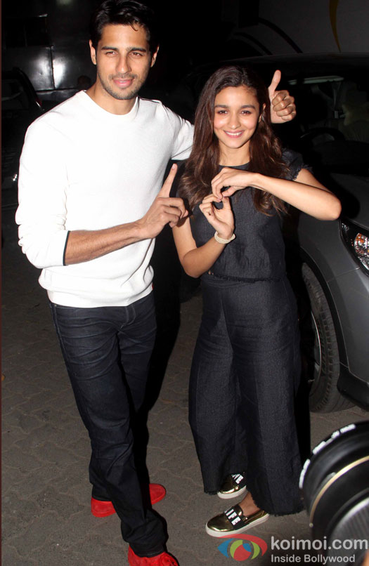 Sidharth Malhotra and Alia Bhatt during the media interaction of Kapoor And Sons