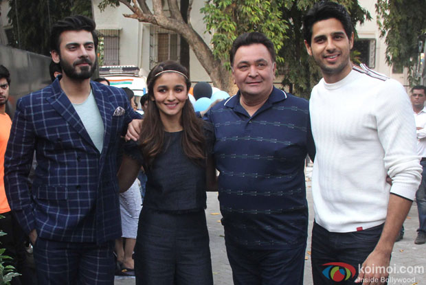 Sidharth Malhotra, Alia Bhatt, Rishi kapoor and Fawad Khan during the media interaction of Kapoor And Sons