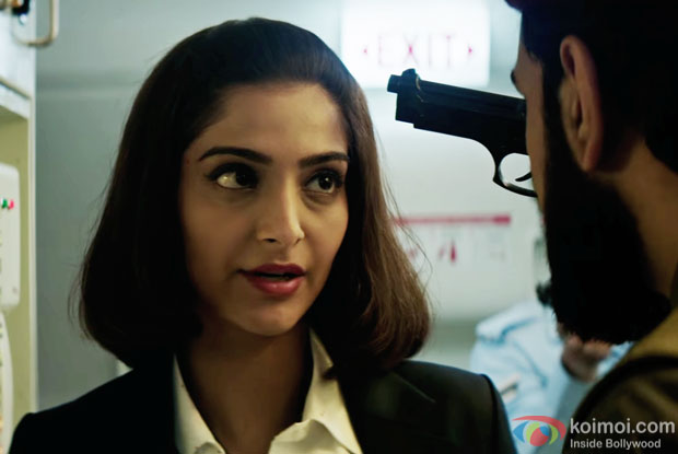 Sonam Kapoor in a still from Neerja