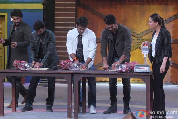 Arjun Kapoor and kareena Kapoor During the Promotion of Movie Ki & Ka