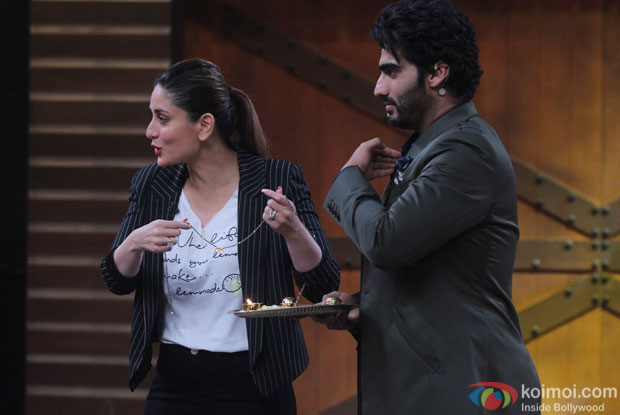 Arjun Kapoor and kareena Kapoor During the Promotion of Movie Ki & Ka