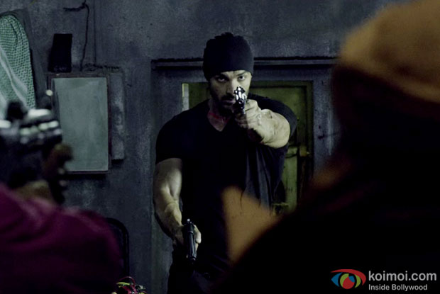John Abraham in a still from Rocky Handsome