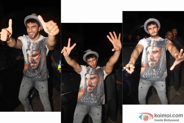 Ranveer Singh during a party hosted by Sanjay Leela Bhansali
