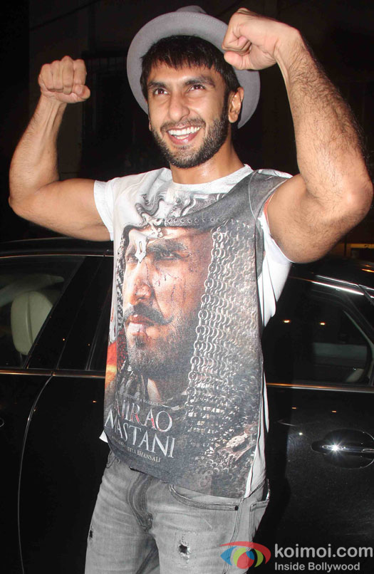 Ranveer Singh during a party hosted by Sanjay Leela Bhansali
