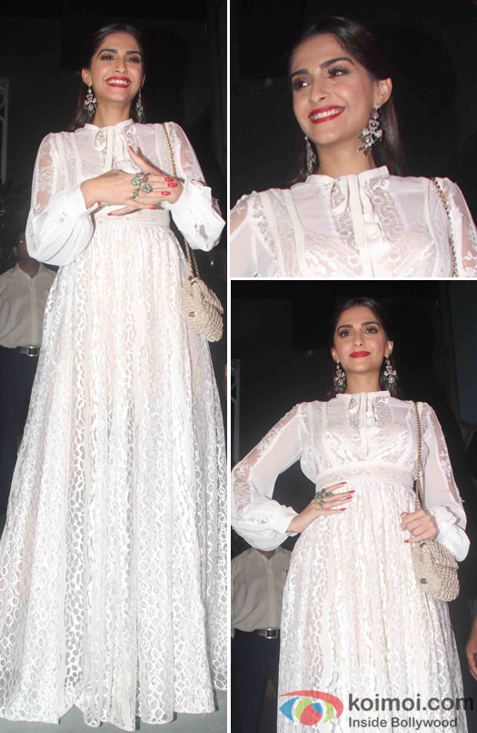 Sonam Kapoor during a party hosted by Sanjay Leela Bhansali