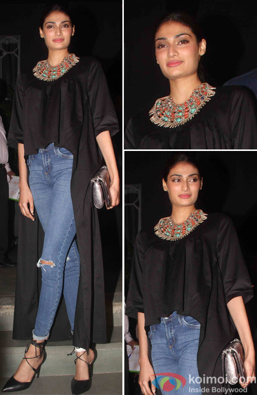 Athiya Shetty during a party hosted by Sanjay Leela Bhansali