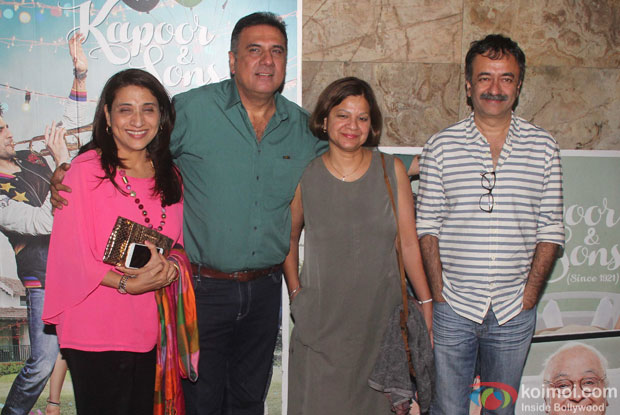 Boman Irani and Raju Hirani during the screening of film Kapoor and Sons