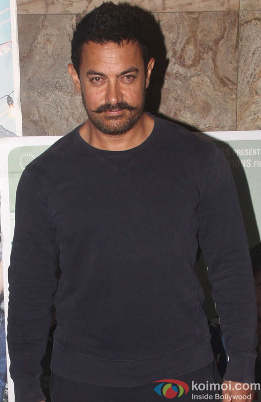 Aamir Khan during the screening of film Kapoor and Sons