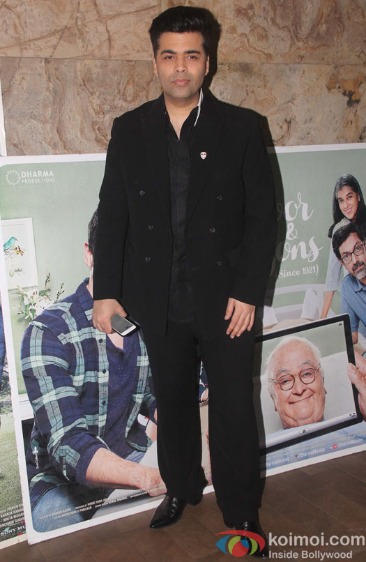 Karan Johar during the screening of film Kapoor and Sons