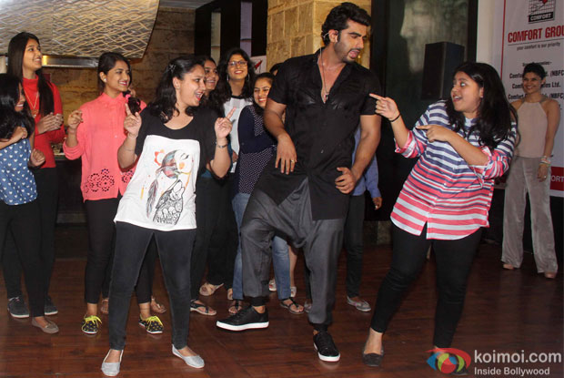 Arjun Kapoor and Kareena Kpaoor during the special lunch organised to promote film Ki and Ka 