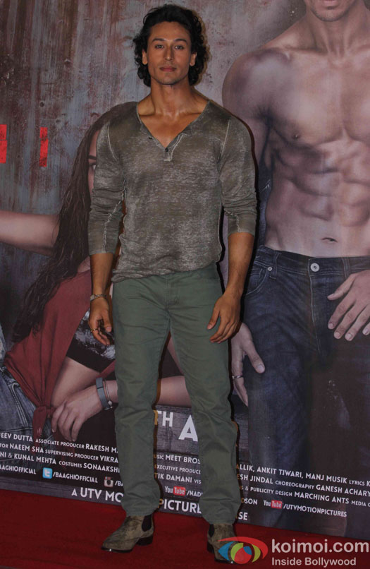 Tiger Shroff during the trailer launch of film Baaghi 