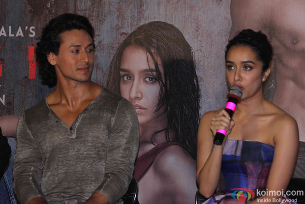 Tiger Shroff and Shraddha Kapoor during the trailer launch of film Baaghi 