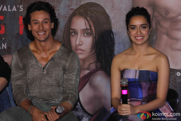 Tiger Shroff and Shraddha Kapoor during the trailer launch of film Baaghi 