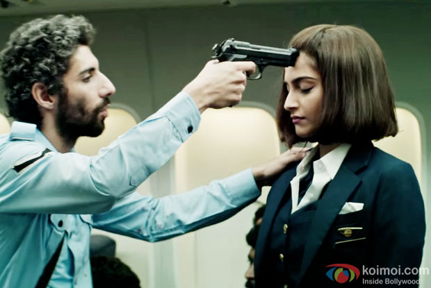 Sonam Kapoor in a still from Neerja