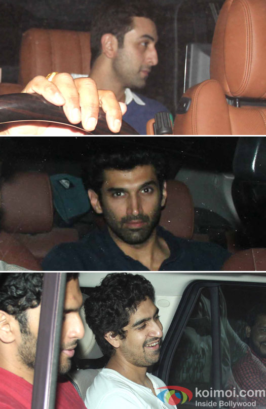 Ranbir Kapoor, Aditya Roy Kapur and Ayan Mukherjee