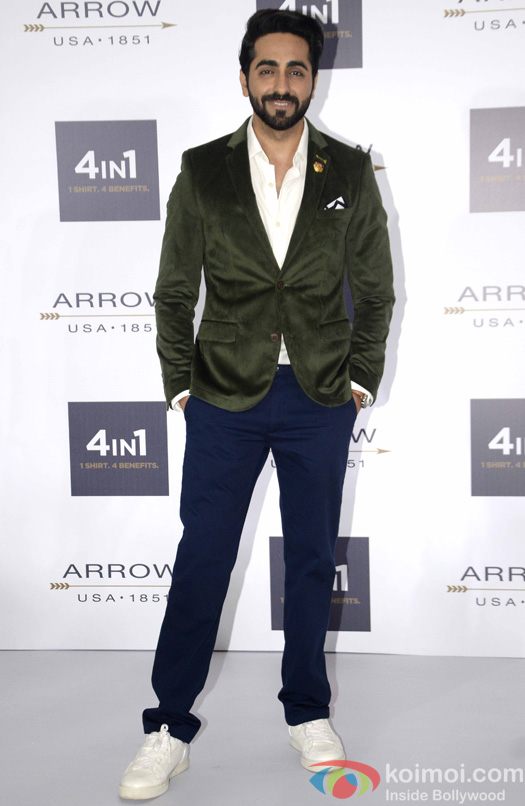 Ayushmann Khurrana during the promotion of Arrow Shirts