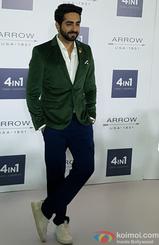 Ayushmann Khurrana during the promotion of Arrow Shirts