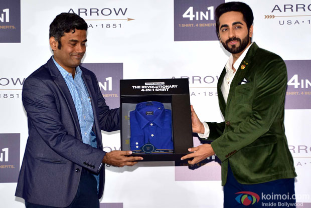 Ayushmann Khurrana during the promotion of Arrow Shirts